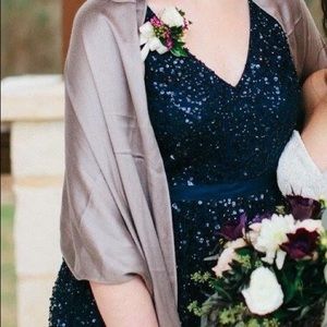 Floor length navy bridesmaids dress - worn once.